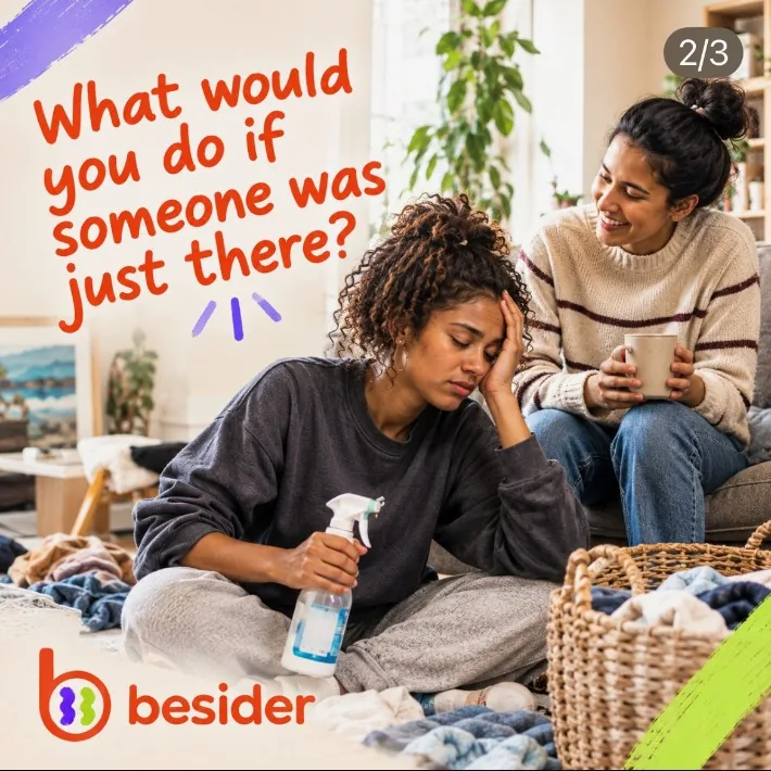 Two women together while organizing at home